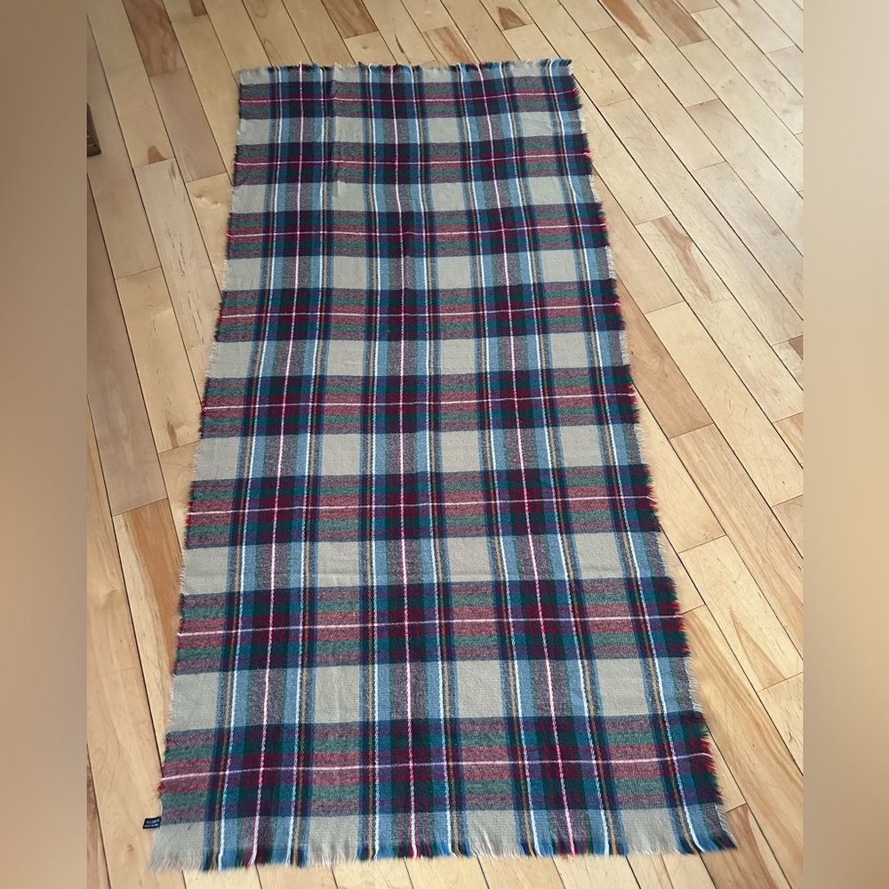Plaid Wool Scarf